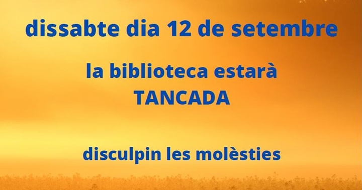biblioteca tancada 12-S