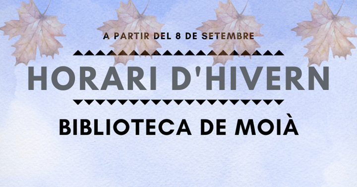 Tornem a obrir els divendres al matí!