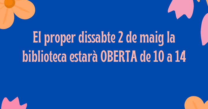 2 maig obert