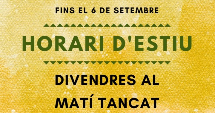Horari d’estiu